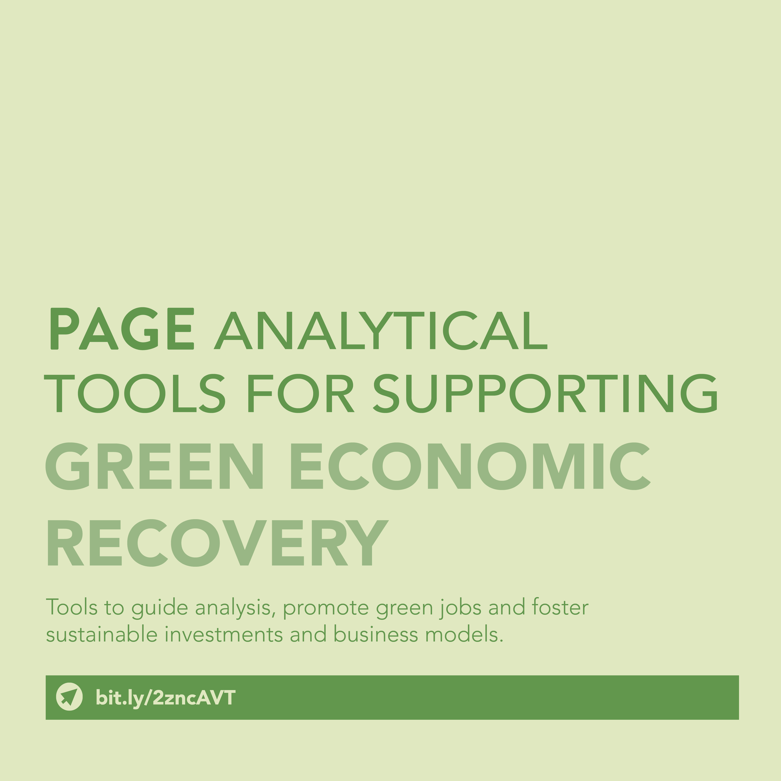 PAGE Tools for a Green Recovery