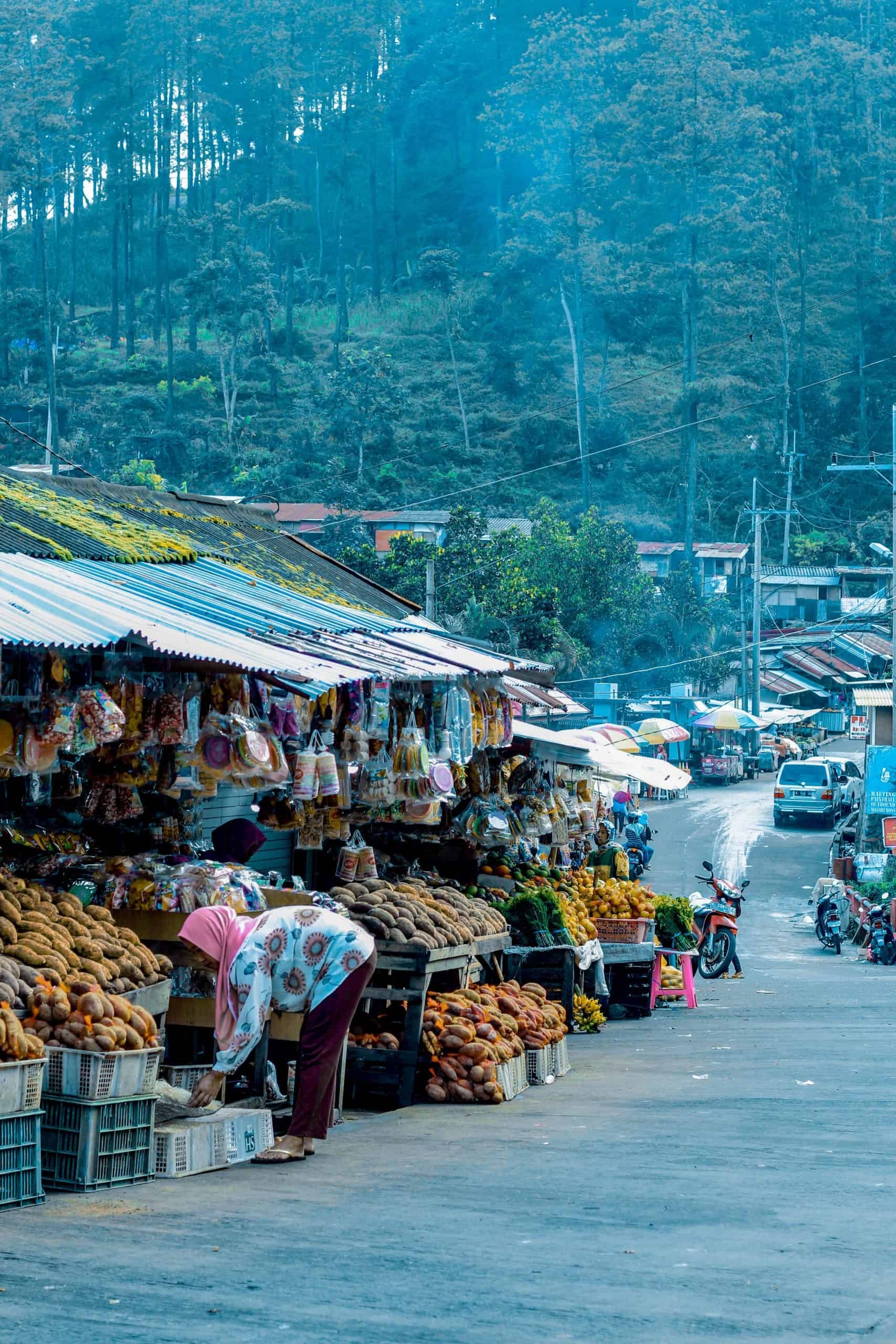 vegetable market in Indonesia