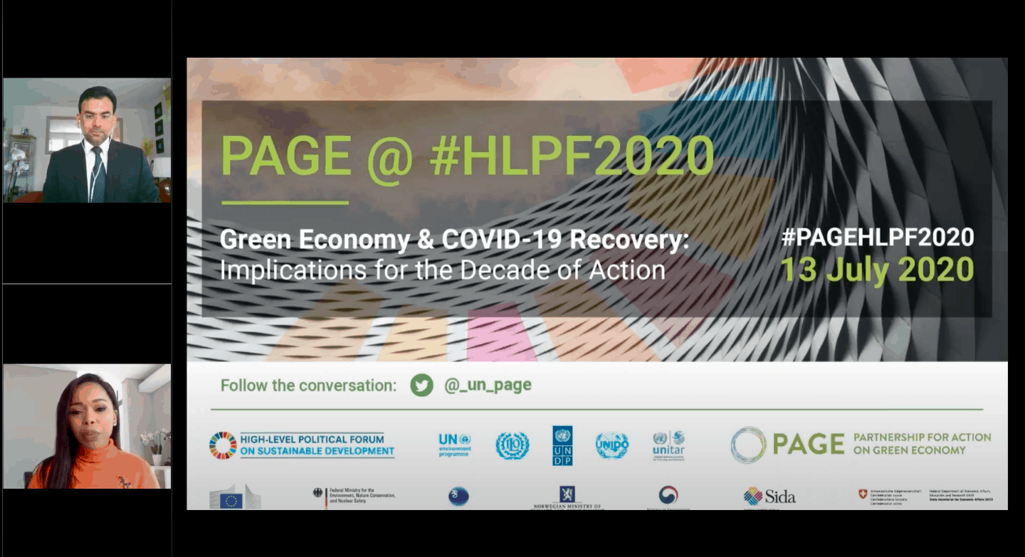 PAGE hosting HLPF High-Level Dialogue on Green Recovery